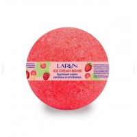 LARUN Ice Cream Bomb Шар бурлящий для ванны Малина и Клубника 120г